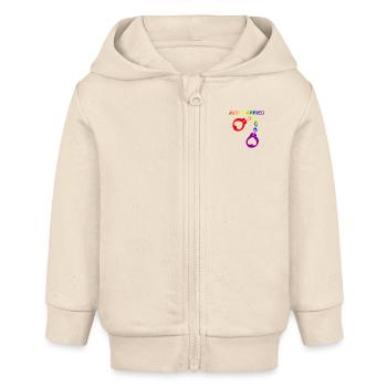 Just married Homosexuell Heirat - Baby Organic Kapuzenjacke Baby Connector von Stanley/Stella - Natur - Vorne