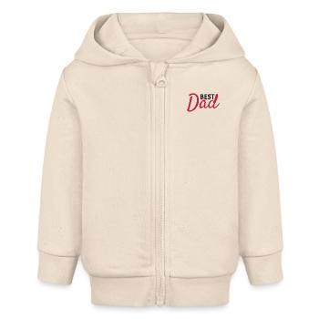 Best Dad - Baby Organic Kapuzenjacke Baby Connector von Stanley/Stella - Natur - Vorne