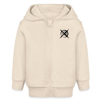 Target Black - Baby Organic Zip-up Hoodie by Stanley/Stella - soft Ecru - Front
