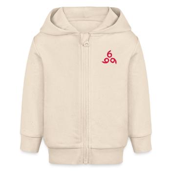 666 Satan Symbol Böse Teufel - Baby Organic Kapuzenjacke Baby Connector von Stanley/Stella - Natur - Vorne