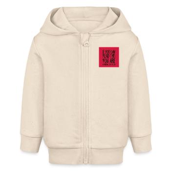Mundschutz lustig Spruch - lustige Sprüche - Baby Organic Kapuzenjacke Baby Connector von Stanley/Stella - Natur - Vorne