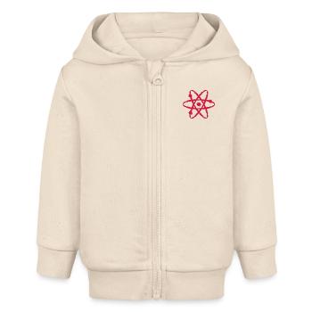 Wissenschaftliches Symbol - Baby Organic Kapuzenjacke Baby Connector von Stanley/Stella - Natur - Vorne