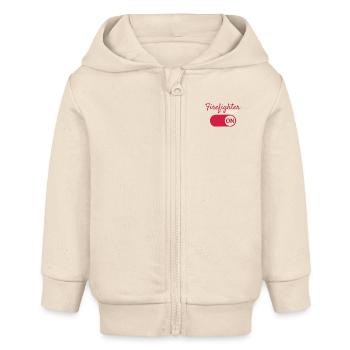 Fire brigade - Baby Organic Zip-up Hoodie by Stanley/Stella - soft Ecru - Front