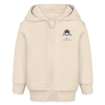 Himmelsgeschwisterchen - BlackNWhite - Baby Organic Kapuzenjacke Baby Connector von Stanley/Stella - Natur - Vorne