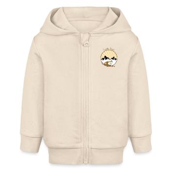 Routes de campagne - Veste à capuche bébé bio Stanley/Stella - écru doux - Devant