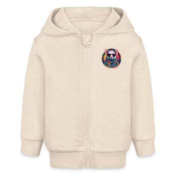 Opossum - Baby Organic Kapuzenjacke Baby Connector von Stanley/Stella - Natur - Vorne
