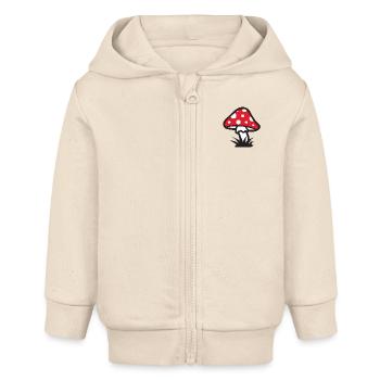 :: Fliegenpilz 2 :: muscimol :: - Baby Organic Kapuzenjacke Baby Connector von Stanley/Stella - Natur - Vorne