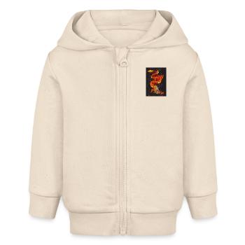 Chinesischer Drache - Baby Organic Kapuzenjacke Baby Connector von Stanley/Stella - Natur - Vorne