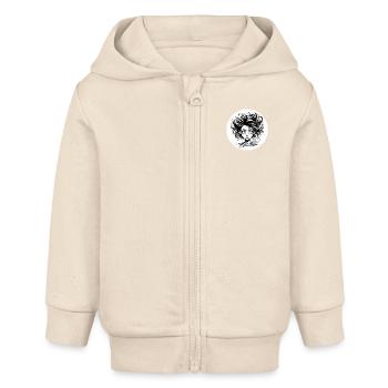 Frau Haare Frisur - Baby Organic Kapuzenjacke Baby Connector von Stanley/Stella - Natur - Vorne