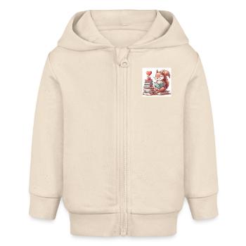 Eichhörnchen - Baby Organic Kapuzenjacke Baby Connector von Stanley/Stella - Natur - Vorne