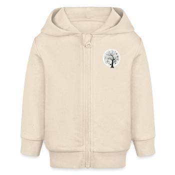 Wunder Fantasie Baum - Baby Organic Kapuzenjacke Baby Connector von Stanley/Stella - Natur - Vorne
