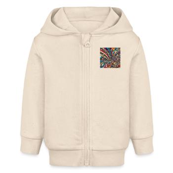 Weinlese - Baby Organic Kapuzenjacke Baby Connector von Stanley/Stella - Natur - Vorne