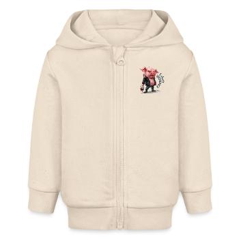 I choose VIOLENCE - Baby Organic Zip-up Hoodie by Stanley/Stella - soft Ecru - Front