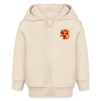 Chiot Bélier - Veste à capuche bébé bio Stanley/Stella - écru doux - Devant