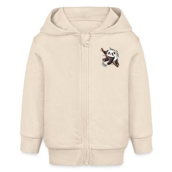 Snooze Masters Unite ! - Veste à capuche bébé bio Stanley/Stella - écru doux - Devant