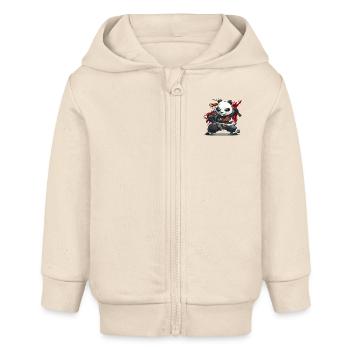 Bloody Ronin - Baby Organic Zip-up Hoodie by Stanley/Stella - soft Ecru - Front