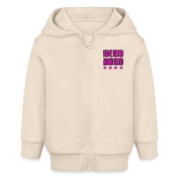 Reiten - Baby Organic Kapuzenjacke Baby Connector von Stanley/Stella - Natur - Vorne