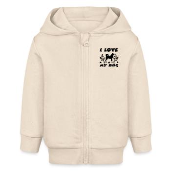 Husky - Baby Organic Kapuzenjacke Baby Connector von Stanley/Stella - Natur - Vorne