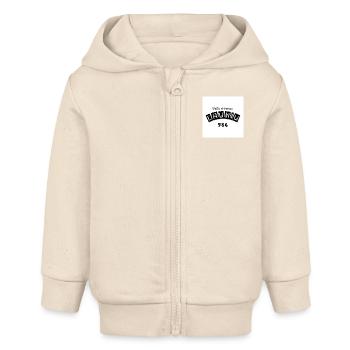 Launiu - Baby Organic Kapuzenjacke Baby Connector von Stanley/Stella - Natur - Vorne