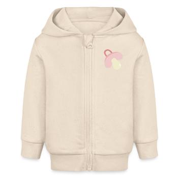 Schnuller Rosa - Baby Organic Kapuzenjacke Baby Connector von Stanley/Stella - Natur - Vorne