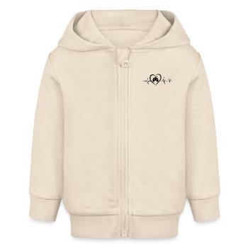 Heartbeat Spielkonsole - Baby Organic Kapuzenjacke Baby Connector von Stanley/Stella - Natur - Vorne