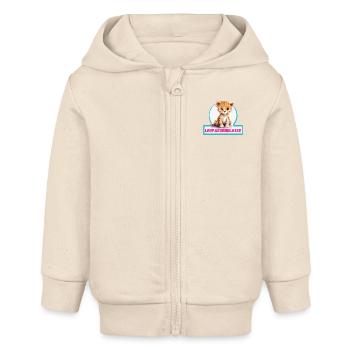 Classe Léopard Classe Animal Léopard - Veste à capuche bébé bio Stanley/Stella - écru doux - Devant