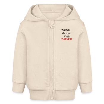 vive le VENDREDI - Veste à capuche bébé bio Stanley/Stella - écru doux - Devant