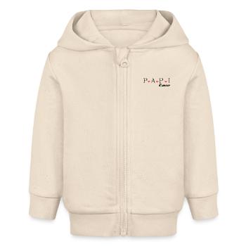 Opa der Liebe - Baby Organic Kapuzenjacke Baby Connector von Stanley/Stella - Natur - Vorne
