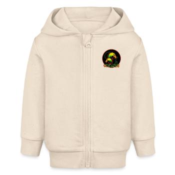 Reggae - Veste à capuche bébé bio Stanley/Stella - écru doux - Devant