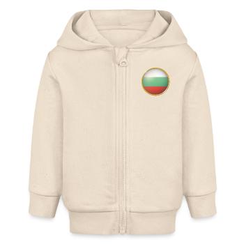 Bulgarien Emblem - Baby Organic Kapuzenjacke Baby Connector von Stanley/Stella - Natur - Vorne