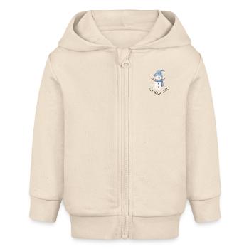 I‘m snow cute snowman design - Baby Organic Kapuzenjacke Baby Connector von Stanley/Stella - Natur - Vorne