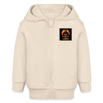 L’homme, le mythe, la légende - Veste à capuche bébé bio Stanley/Stella - écru doux - Devant