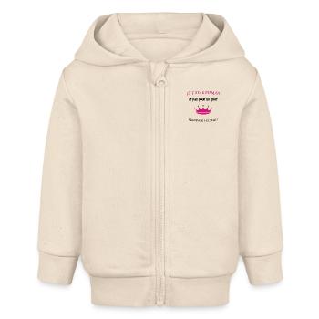 Ich liebe dich, Mama, und zwar nicht für einen Tag, sondern für immer - Baby Organic Kapuzenjacke Baby Connector von Stanley/Stella - Natur - Vorne
