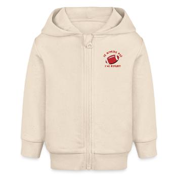 Drôle Maillot Humour Je N'Peux Pas J'ai Rugby - Veste à capuche bébé bio Stanley/Stella - écru doux - Devant
