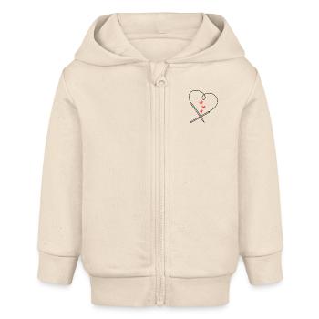Stricken Stricken Häkeln Stricker - Baby Organic Kapuzenjacke Baby Connector von Stanley/Stella - Natur - Vorne