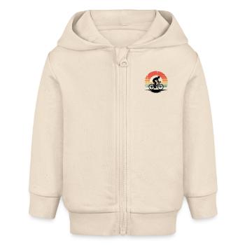 Vélo VTT Rétro Vélo Vintage - Veste à capuche bébé bio Stanley/Stella - écru doux - Devant