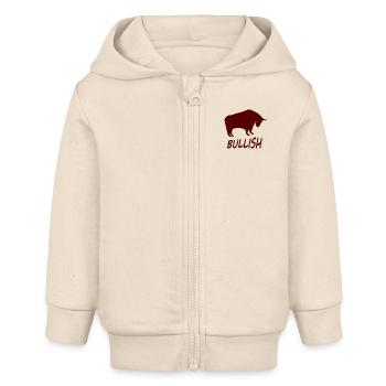 Der Bullen Investor - Baby Organic Kapuzenjacke Baby Connector von Stanley/Stella - Natur - Vorne
