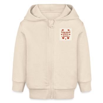 Der beste Vater der Welt - Baby Organic Kapuzenjacke Baby Connector von Stanley/Stella - Natur - Vorne