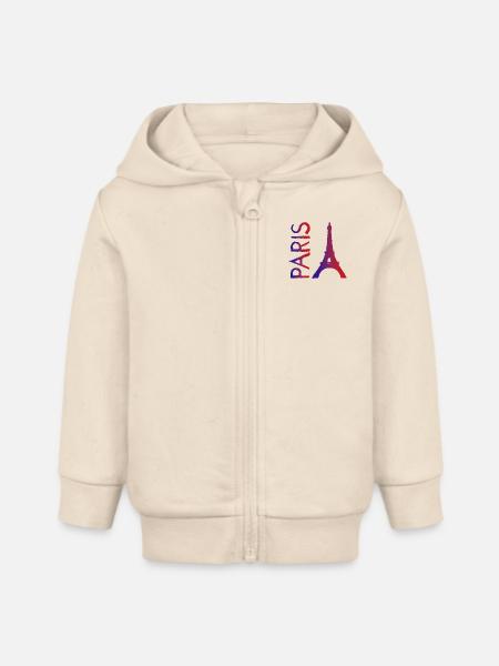 Paris - Baby Organic Kapuzenjacke Baby Connector von Stanley/Stella - Natur