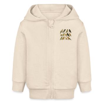 Vogelbeobachter Vogelliebhaber - Baby Organic Kapuzenjacke Baby Connector von Stanley/Stella - Natur - Vorne