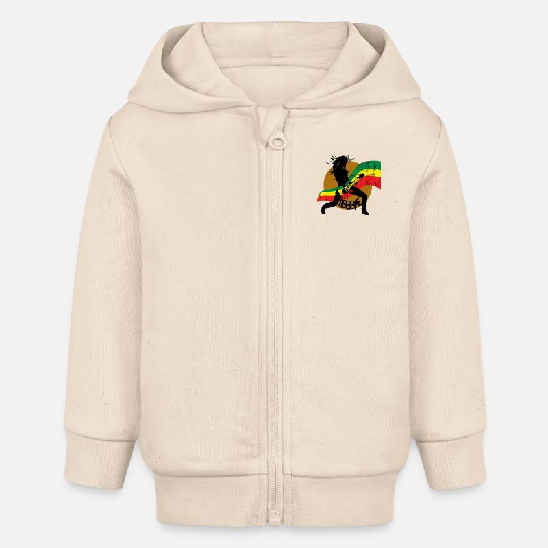 Reggae - Veste à capuche bébé bio Stanley/Stella - écru doux