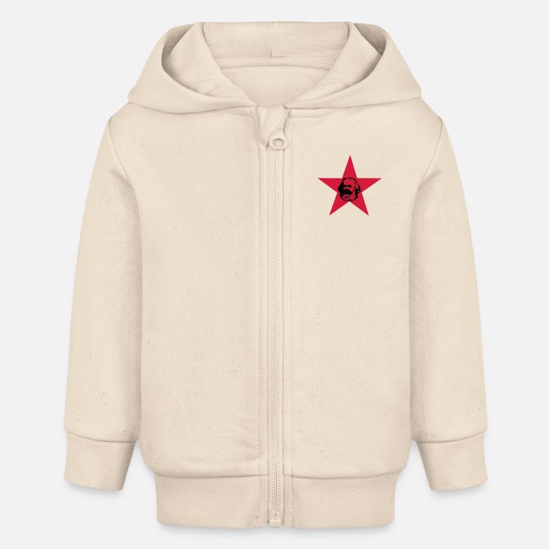 Marx - Veste à capuche bébé bio Stanley/Stella - écru doux