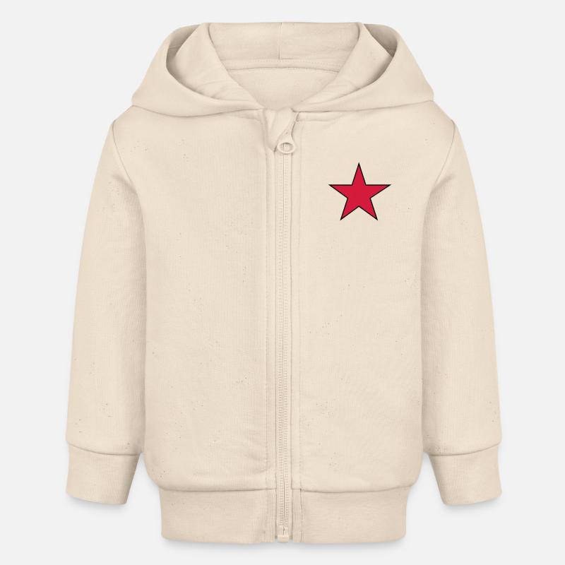 star - Veste à capuche bébé bio Stanley/Stella - écru doux