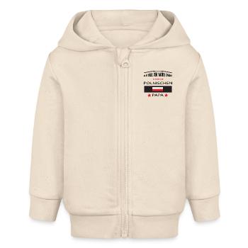 POLNISCHER PAPA - Baby Organic Kapuzenjacke Baby Connector von Stanley/Stella - Natur - Vorne