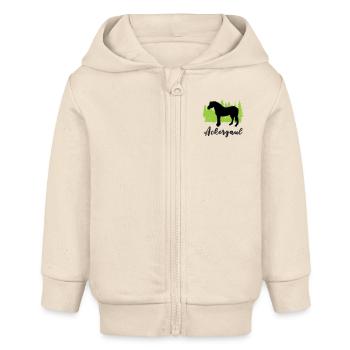 Ackergaul: Symbol für Hartarbeit und Ausdauer - Baby Organic Kapuzenjacke Baby Connector von Stanley/Stella - Natur - Vorne