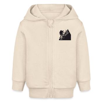 grimpeur - Veste à capuche bébé bio Stanley/Stella - écru doux - Devant
