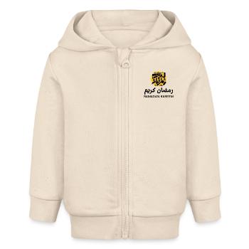Ramadan Mubarak - Baby Organic Zip-up Hoodie by Stanley/Stella - soft Ecru - Front