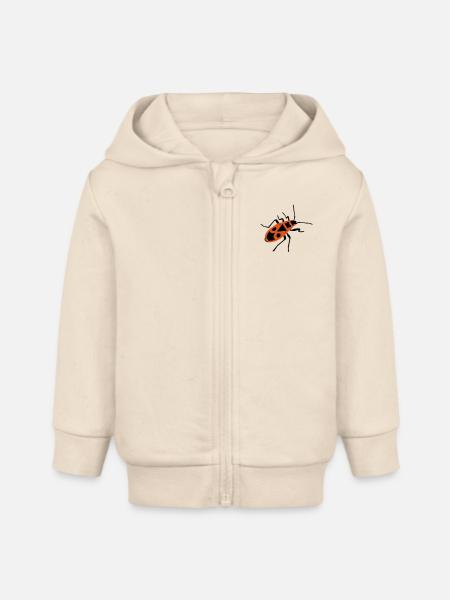 Feuerkäfer - Insekt - Baby Organic Kapuzenjacke Baby Connector von Stanley/Stella - Natur