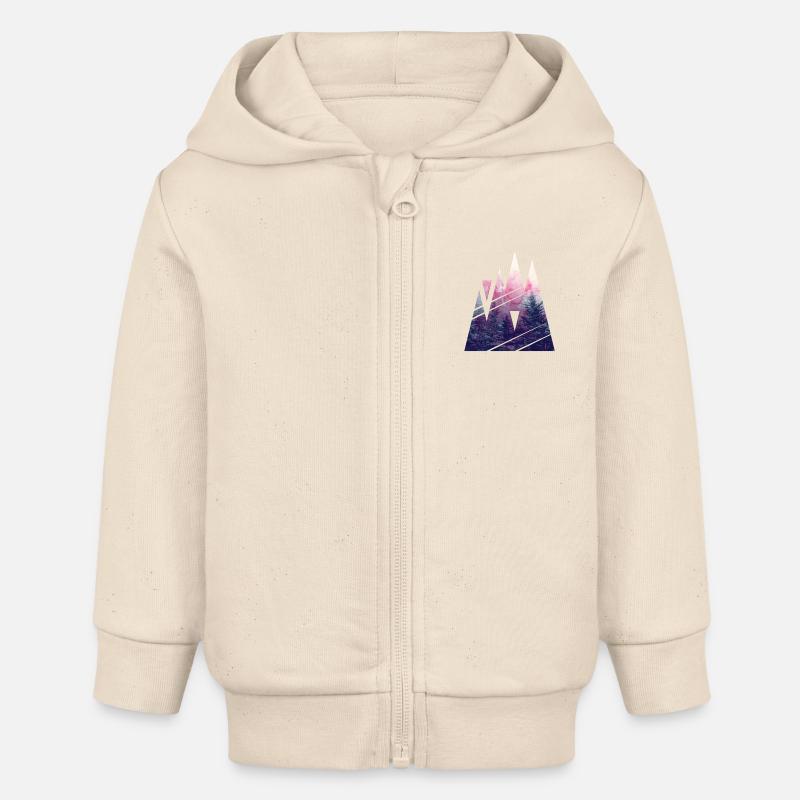 Forme de Woods - Veste à capuche bébé bio Stanley/Stella - écru doux