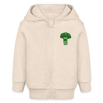 Happy Broccoli - Baby Organic Kapuzenjacke Baby Connector von Stanley/Stella - Natur - Vorne